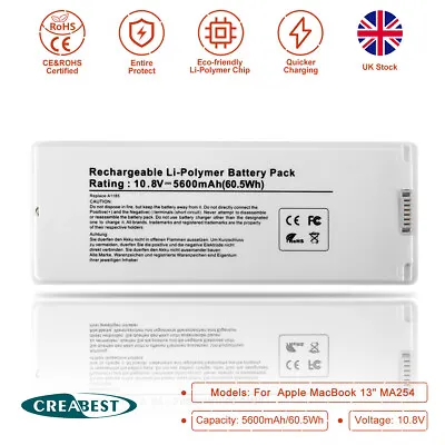 10.8V Laptop Battery For Apple MacBook 13'' A1185 A1181 Late 2006 2007 2008 2009 • £317.90