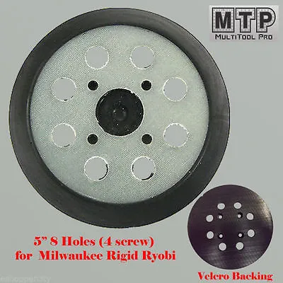 5  8 Hole Sander Pad Hook And Loop  For Milwaukee Ridgid Ryobi 300527002 • $8.95
