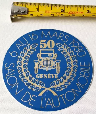 Vintage Salon De L'automobile 1980 Genève Sticker Collant Geneva Car Show Auto • $7.39