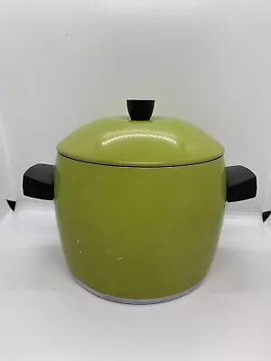 Vintage Green Aluminium Pot MCM Retro • $25