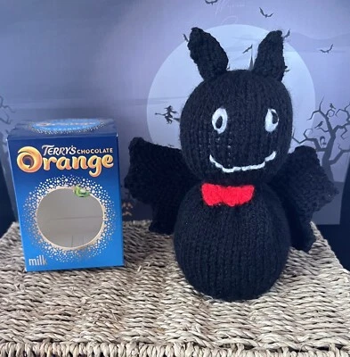 £7 • Buy Hand Knitted  Bat Chocolate Orange/bath Bomb Cover