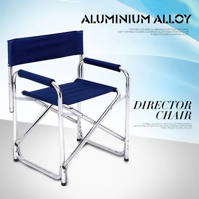 Foldable Directors Aluminium Folding Beach Chair Camping Picnic Director Fishing • $59.99