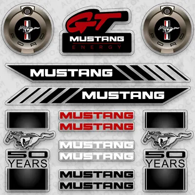 For Ford Mustang Sport Car Logo Sticker Vinyl 3D Decal Stripes Logo Decor Set • $9.99