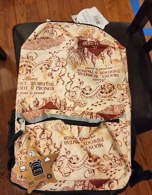 Harry Potter The Marauders Map Backpack All Over Print 16  Kids Multicolor NEW • $22