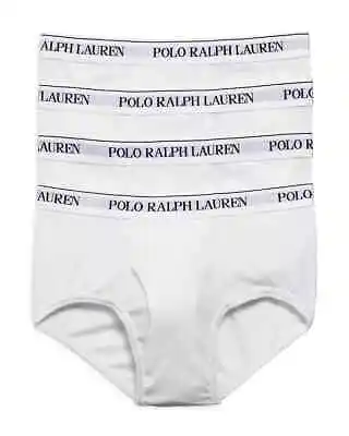 Polo Ralph Lauren Men's Classic Fit Mid-Rise Briefs Underwear 4-Pack White 2XL • $30.39