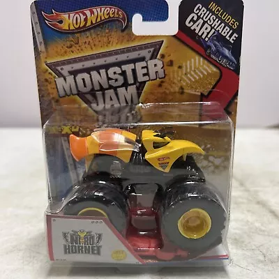 NITRO HORNET Monster Jam Hot Wheels Rare 2012 With CRUSHABLE CAR • $12.98