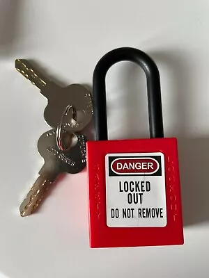 Lockoff Padlock Electricians Lock Off Lockout Safety Padlock Safe Isolation • £7.99