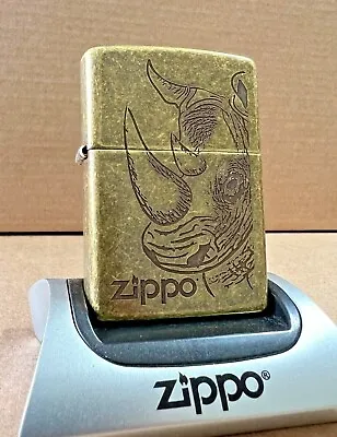Zippo Lighter Big 5 Series Set Brass Elephant Rhino Lion Leopard Buffalo NEW • £199.40