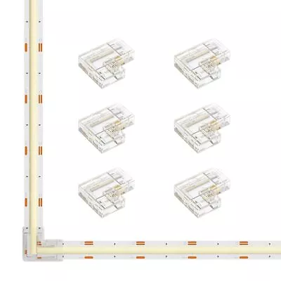 COB 10mm/0.39in Width LED Strip Connector Kit 6Pcs 3 Pin Transparent Gapless ... • $7.67