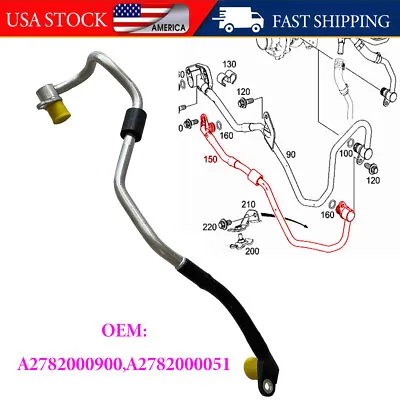 Turbocharger Water Feed Line For Benz CL550 2011-2014 CL63 AMG CLS550 E550 GL450 • $37.41