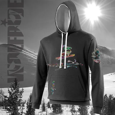 Forget  Burton Snowboard Hoodie Hooded Top Graffiti Snowboarder Snow Winter • £28.90