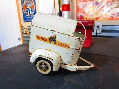 Vintage Tonka Farms Horse Trailer Only Pressed Steel Original Collectible 1960s • $9.99