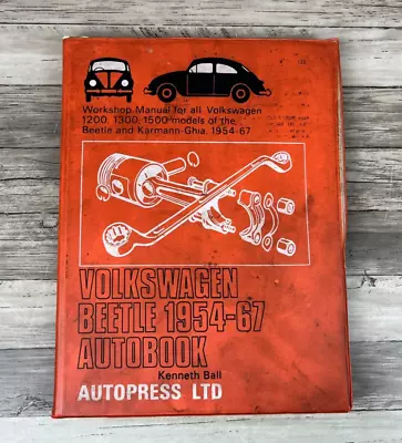 Volkswagen Beetle Karmann Ghia 1954-67 Workshop Manual Models 1200 1300 1500 • $19.99