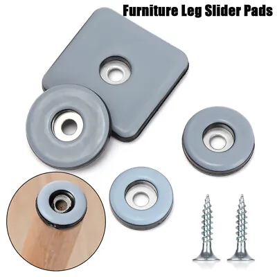 8Pcs Furniture Feet Nail Skid Glide Slide Table Chair Leg Floor Protector Pad • £4.67