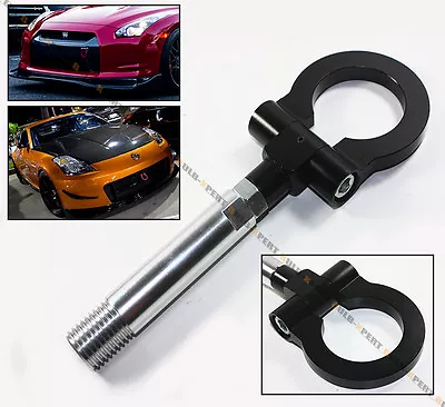 $39.05 • Buy Black Jdm Folding Ring Screw On Front/rear Bumper Tow Hook For Nissan 350z 370z