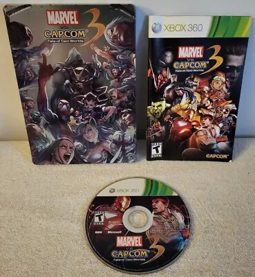 $26.99 • Buy MARVEL Vs CAPCOM 3 Fate Of Two Worlds Steelbook Xbox 360~Complete & Tested 