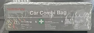 Nissan Juke Micra Note Qashqai Car Combi Bag First Aid Safety Kit With Vest • £9.99