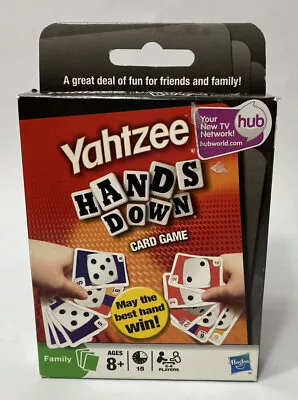 Yahtzee Hands Down Card Game. Ages 8+ 2009 By Hasbro Gaming Travel Compact • $10