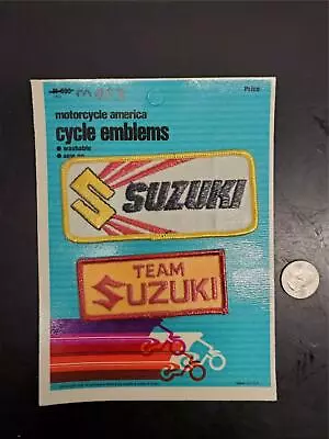 $14.99 • Buy Vintage Team Suzuki Motorcycle America Cycle Emblems/Patches Washable Sew On