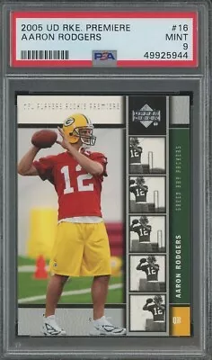 2005 UD Rookie Premiere #16 Aaron Rodgers Green Bay Packers RC PSA 9 MINT • $15.50