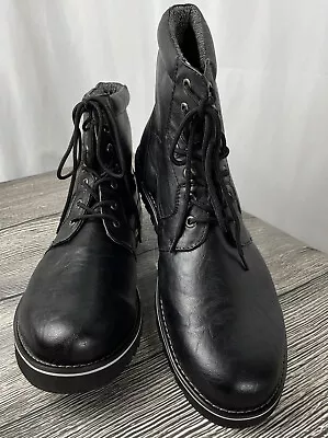 XRAY Men's Ankle Boots Size 13 Black Faux Leather Lace Up Fashion Casual Boot • $22