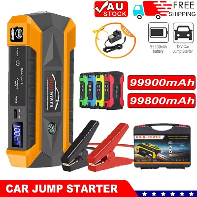 Portable 12V Car Jump Starter 99900mAh Power Bank Pack Battery Charger Booster • $71.99