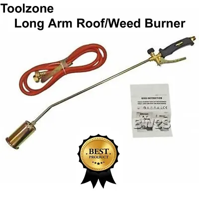 £17.40 • Buy Long Arm Propane Butane Gas Torch Weed Burner Hose Regulator Roofers Plumber Kit