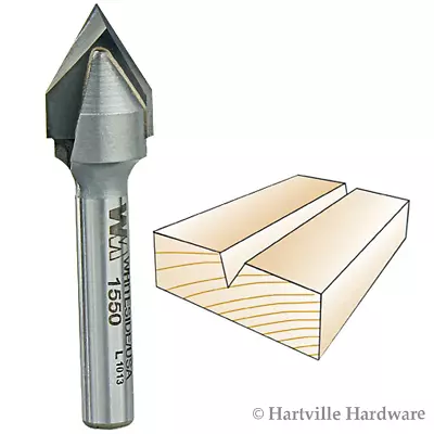 $26.18 • Buy Whiteside #1550 V Groove 60 -Degree Included Angle Router Bit - 1/4  Shank Dia