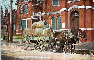 Small Planter With Cotton Bales Memphis Tennessee- D/b Postcard - Horse Drawn • $18.99