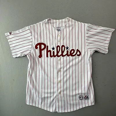 Philadelphia Phillies Jersey Mens Large White Baseball Shane Victorino Majestic • $40