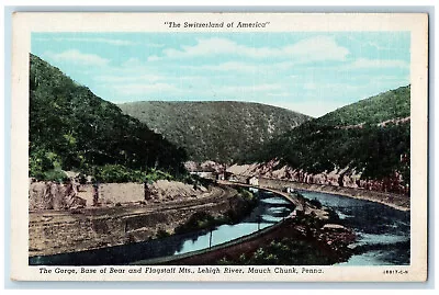 C1930's The Gorge Base Of Bear And Flagstaff Mts. Mauch Chunk PA Postcard • $9.72