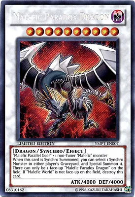 Malefic Paradox Dragon - YMP1-EN007 - Secret Rare - Limited Edition PL/MP YuGiOh • $6.23