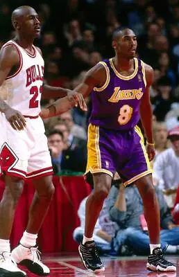 Michael Jordan And Kobe Bryant Together In A Game 8x10 Photo Print • $4
