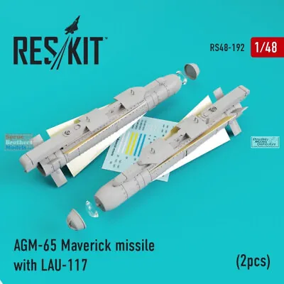 RESRS480192 1:48 ResKit AGM-65 Maverick Missile Set With LAU-117 • $18.19