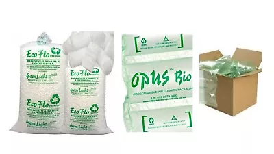 Biodegradable ECO FLO Air Pillows LOOSE FILL Void Packing Peanuts 1 3 5 15 30 45 • £8.91