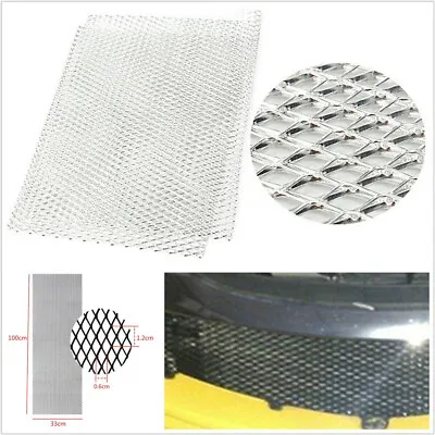 Rhombus Style 12mm*6mm Silver Aluminium Racing Automobile Grille Mesh Vent Mesh • $23.99