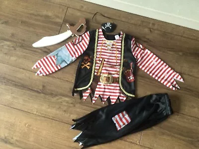 £4.99 • Buy Boys Halloween Pirate Fancy Dress Costume And Accessories Age 2-3 Years