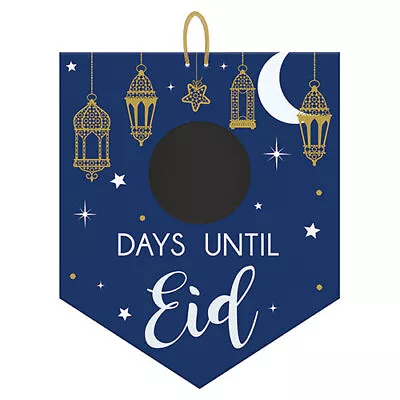 Eid MDF Countdown Chalkboard Sign Hanging Decoration 38cm • £2.84