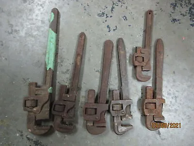 Lot Of 6 Vintage Adjustable Monkey Pipe Wrenches • $29.98