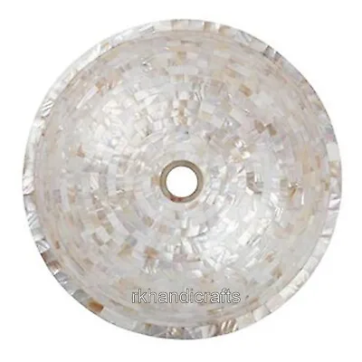 18 Inches Mosaic Art Wash Basin Sink Marble Decorative Sink For Dressing Room • $955.50