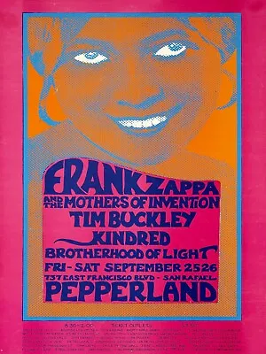 1970 Frank Zappa Concert NEW METAL SIGN: San Rafael California - $3.50 Tickets • $19.88