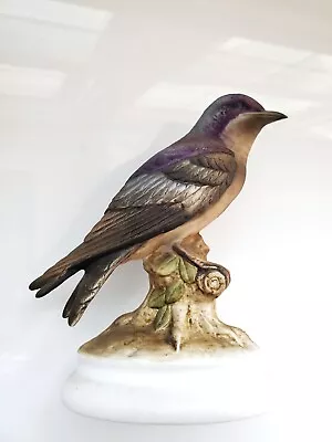 Vintage Lefton China Purple Martin Hand Painted Bird Figurine KW 1184 • $17.97