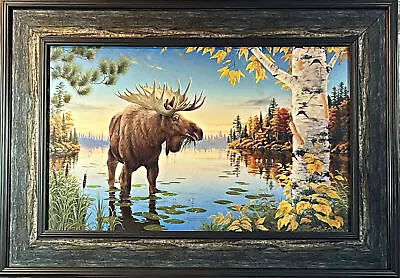 Mark Daehlin Autumn Majesty Moose Lake Art Print-Framed 27 X 19 • $79.95