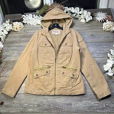 Mossimo Supply Coat Size Large Women’s Parka Full Zip Hood Winter Jacket Brown • $24.99