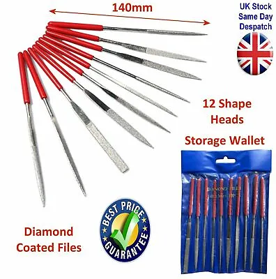 £7.25 • Buy Diamond Coated File 10pc Modelling Metal Work Professionals Chioce Made Of Steel