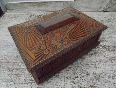 £20 • Buy Vintage Art Deco Wooden Musical Jewellery Box