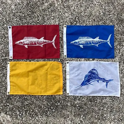 Vintage Taylor Made Sport Fishing Nautical Flags 100% Nylon Wahoo & Sword Fish • $60