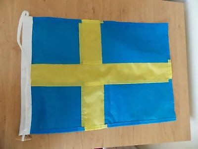 Sweden Swedish Polyester  Nautical Maritime Flag With Toggle 42 X 30cm • £12.95