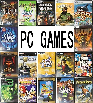 £4.99 • Buy PC GAMES - Sims 1 2 3/GTA/Star Wars/Tycoon/Diablo/Disney & More Free P&P