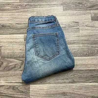 H&M Skinny Leg Mid Rise Med Wash Blue Denim Jeans Women's Size 4 • $6.75